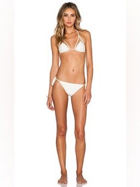 Adriana Degreas Tulle Detail Bikini - Off White